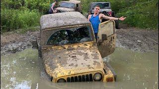 The TJ Broke Down Twice Then Almost Flooded My Engine... Testing My New Mud Tires!