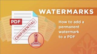 How to add a watermark to a PDF that is permanent