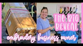 FINALLY THE BIG REVEAL | SMALL BUSINESS VLOG | EMBROIDERY BUSINESS