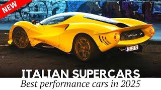 New Italian Supercars with Overpowered Engines and Rarest Designs in 2025