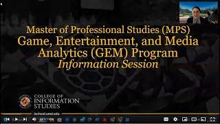 GEM Information Session 2023: Admissions | UMD iSchool