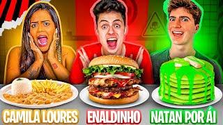 COMENDO AS COMIDAS FAVORITAS DOS YOUTUBERS (NATAN POR AI, CAMILA LOURES, GATO GALATICO, RAFA E LUIZ)