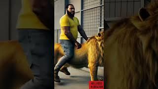 Lion Riding In My Imagination  #lion #ytshorts #shorts