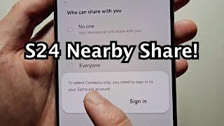 How to Turn Off / On Quick Share (Nearby) on Samsung Galaxy S24 Ultra!