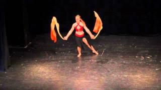 Dance performance with veil poi, Lucka 2016