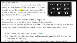 your blog in version for cellular