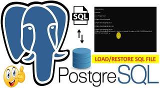 How To Load/Restore PostgreSQL Database Using psql Command || PostgreSQL SQL File Restore Or Load