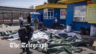 Ukraine: Russian missile strikes Kramatorsk railway station packed with evacuees