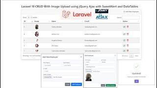 Laravel 10 CRUD With Image Upload using jQuery Ajax with SweetAlert and DataTables