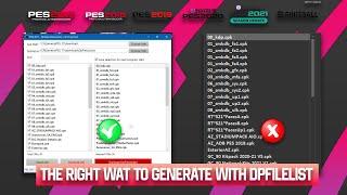 THE RIGHT WAY TO GENERATE WITH DPFILELISTGENERATOR TO AVOID BLACK SCREEN  & BUGS