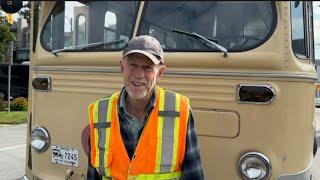 Vintage #TrolleyBus driven by a retired driver who has been driving the bus for more than 41 years!