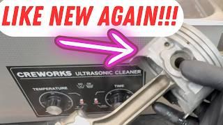 Ultrasonic Cleaner Review: CREWORKS Cleaning Carbon Deposits Off Pistons