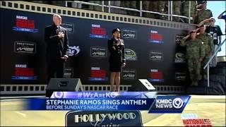 Stephanie Ramos sings national anthem at Kansas Speedway