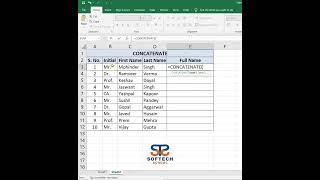 Learn CONCATENATE Function in Just 60 Sec || Excel