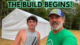 Building Begins On The Ridge! | OFF GRID Barndominium Build