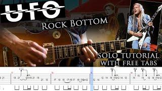 UFO - Rock Bottom guitar solo lesson (with tablatures and backing tracks)