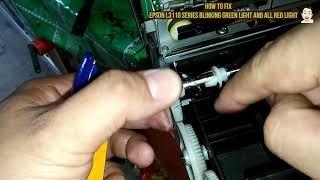 How to fix Epson L3110 series blinking green light and All red light  Epson L3110 SOLUTION