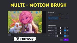 Runway motion brush Tutorial - How to use Multi Motion Brush on Runway ML