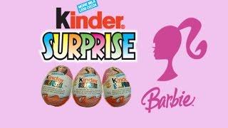 Barbie Kinder Surprise!! Lolita open 3 of them!! Fun for everyone!