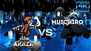 THIS IS 4K ANIME MUICHIRO VS AKAZA ANIME DEMON SLAYER