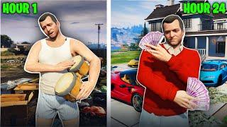 Finishing GTA V **Enhanced** Story Mode as  a complete Beginner! (24 Hours Stream)