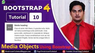 Bootstrap 4 Media Object Responsive | Bootstrap 4 Beginners Tutorials 10 | Owais Azam Technical