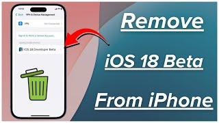 How to Remove iOS 18 Beta From iPhone Without Computer / Downgrade iOS 18 to 17 Without Data Loss