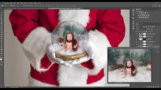 How to Create Snow Globe Composites in Photoshop and Photoshop Elements - Hand Editing Tutorial