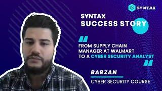 Barzan Success Story | Syntax Technologies Cyber Security Course Review