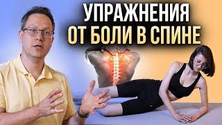 Упражнения от боли в спине, при грыжах, боли в пояснице от реабилитолога Георгия Темичева