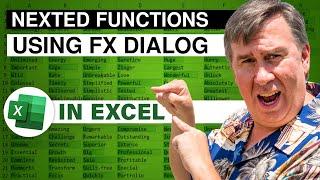 Excel - Nested Functions with fx Wizard - Episode 1831