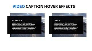 Video Caption Hover Effects using Html and CSS Only | Tutorials Design