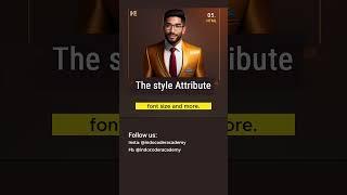 Style attribute in html ll Html style attribute | Style & Color | #shorts #youtubeshorts #html
