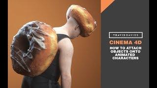 Cinema 4D - How To Attach Objects Onto Animated Characters