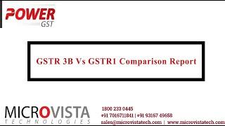 GSTR 3B Vs GSTR 1 Comparison Report || Using Power GST.
