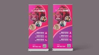 Fashion Pull Up Banner Design | Adobe Photoshop Cc