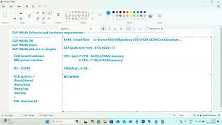 SAP HANA Hardware and Software Requirements