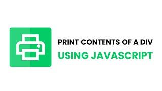 Print Contents Of A Div Element | HTML, CSS & Javascript