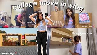 College move-in vlog (shopping, living alone, room tour, setting up my room) | single room