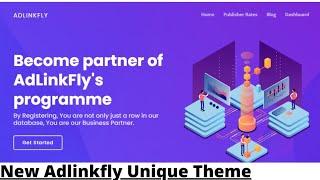 New Adlinkfly Theme II Url Shortener Website Theme II Unique Theme