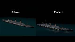 Roblox Titanic both sinking theories compared (Modern and Rtanic)