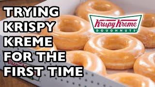 Trying KRISPY KREME DOUGHNUTS for the FIRST TIME!