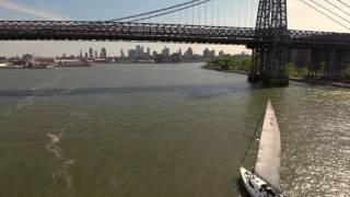 Above New York: Aerial View of the Williamsburg Bridge