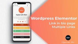 Creating Link in Bio Page with Wordpress Elementor