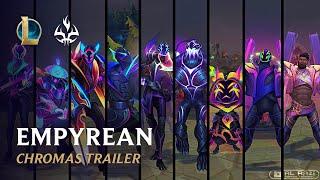 Empyrean Chromas Trailer | Prestige K'sante, Pyke, Jax, Jhin, Zac, Zed, Vex, Lux - League of Legends