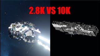Using a Frigate to Fight a Battleship | Space Engineers PVP