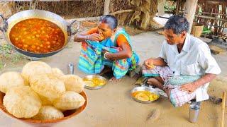 LUCH & ALOOR DUM cooking and eating in tribal style by our santali grandmaa