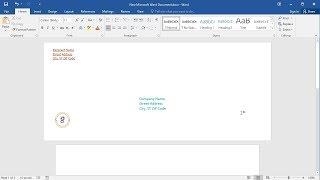 Creating an Envelope Design in Word