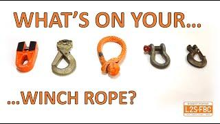 What's on the end of your winch? Bow shackle, hook, soft shackle or...?