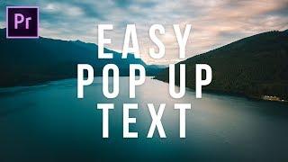 SIMPLE Text Trick // Text Pop Up Premiere Pro